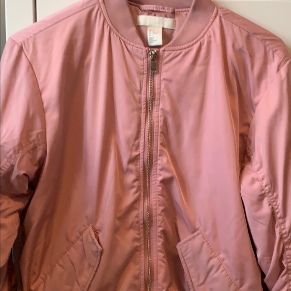 BLUSH PINK BOMBER JACKET